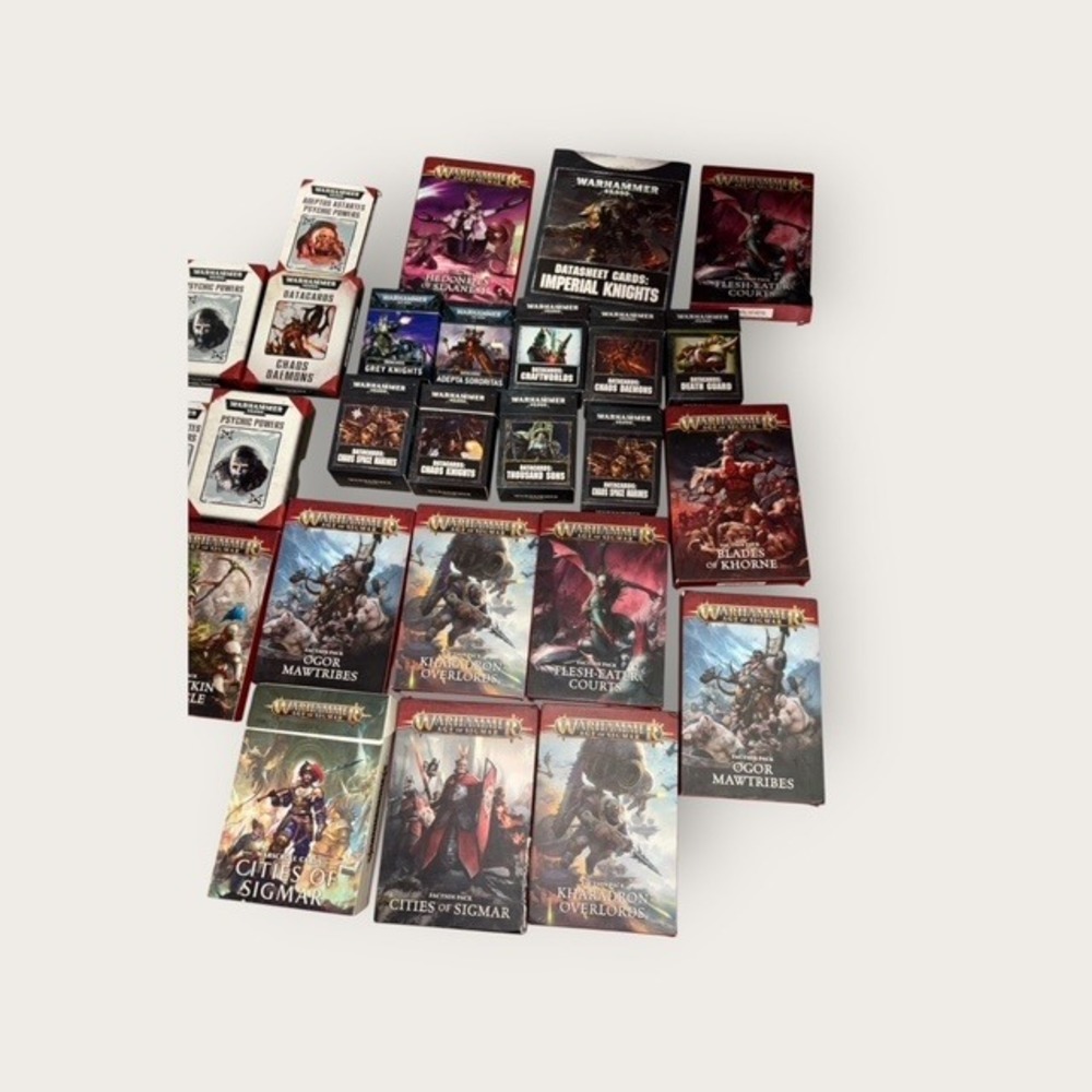 Warhammer 40k & Age of Sigmar Card Deck Lot 28 Decks Datacards Faction Packs - Picture 5 of 5
